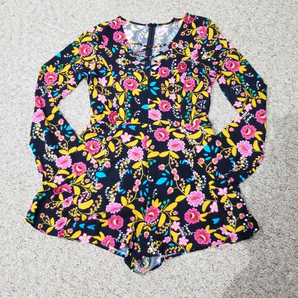 Express flower print romper